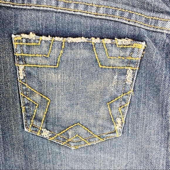 Tommy Hilfiger Junior‎ Distressed Jean Skirt w/Star Embroidery Sz 3 - Picture 7 of 13